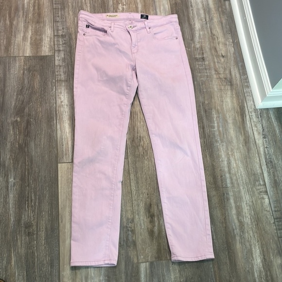 AG Adriano Goldschmied lavender lilac Stevie Ankle Slim Straight Jeans - Picture 2 of 7